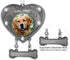 Dog Sympathy Photo Christmas Ornament, Heart Shaped, Holds 1 3/4" Photo, Gift-Storage Bag Included