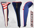 USA Patriot Golf Zipper Head Covers for Driver, 1, 3, 5 Fairway Woods, Neoprene Style, Fits All Clubs