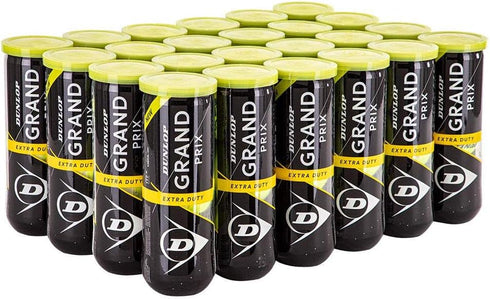 3 (4 DUNLOP Grand Prix Extra Duty Hard Court Tennis Balls - Ball Can Cans)