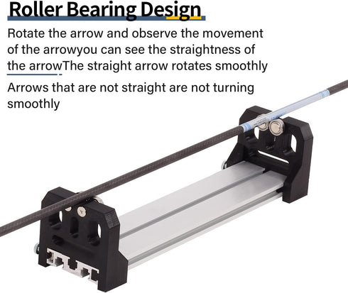 SOPOGER Archery Arrow Squaring Tool, Spinner Tester for Straightness, Inspector Carbon Arrow Shaft Balance Check