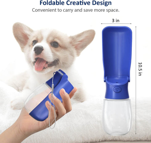 WePet Foldable Portable Dog Water Bottle, 12 OZ Puppy Water Dispenser, High-Temperature Resistant, Leak Proof for