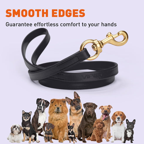 Viper Biothane Working Lead for Dogs 4ft, Black
