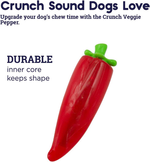 Crunch Veggies Pepper Dog Chew Toy, Medium by Petstages
