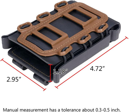 IDOGEAR Mag Pouch 5.56mm Rifle Magazine Pouches, 7.62mm Molle Softshell Universal Mag Carrier