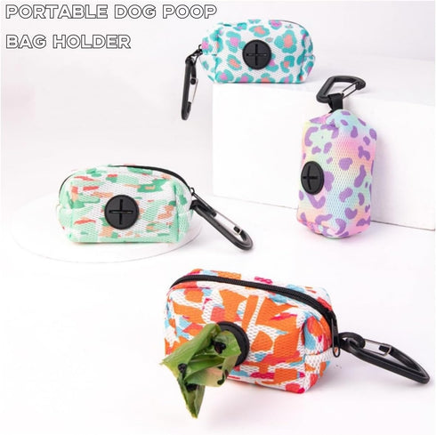 LZSOMPK 15 3.5 1.8 2.2 inches Fashionable Dog Poop Bag Holder Dog Poop Bag Dispenser for Leash,with Metal Carabiner