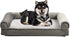 Amazon Basics Orthopedic Foam Dog Pet Bed for Living Room Couch, Brown, 30 x 20 x 6.25 inches, Machine Washable,