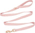 Corduroy Dog Leash - 5 Ft Length for Small Medium Large Dogs (Light Pink, Small)