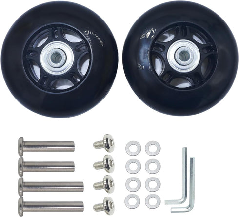 Mute Wear-resistant Luggage Suitcase Replacement Wheels Kit, 3.15 inches Inline Outdoor Skate Replacement Wheels