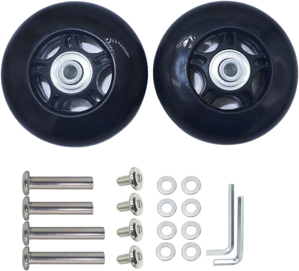 Mute Wear-resistant Luggage Suitcase Replacement Wheels Kit, 3.15 inches Inline Outdoor Skate Replacement Wheels
