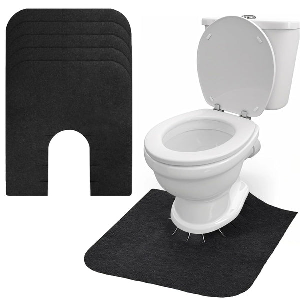 Upgrade Round Commode Potty Training Mats, 6 Pcs Toilet Rug Adjustable Inner