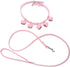 Pet Collar and Leash Combo with Jingle Bell Dog Collar and Pulling Leash Rope Strap for Outdoor Daily Use
