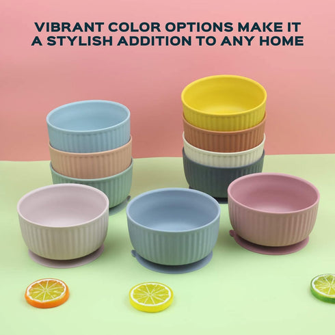 Cat Bowls with Suction Cup 13 Oz - Elevated Silicone Pet Dish with Non-Slip Bottom for Food and Water