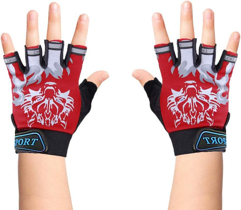 Luwint Kids Sport Gloves for Fishing, Workout, Cycling Training, Ages 4-12