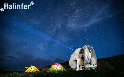 Backpack 12 lbs, Backpack Expandable Cat Carrier, Fit up to Space Capsule Astronaut Bubble Window Pet for Kitten