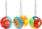 Bird Hanging Ball with Bell - Colorful Chewing Treat Toy for Parrot, Parakeet, Cockatiel, Conure, Dog, Cat (3 PCS)