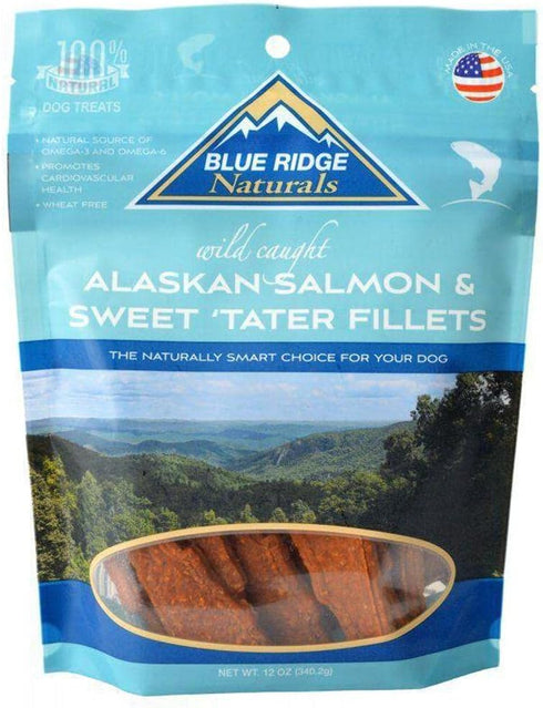 Blue Ridge Naturals Salmon and Sweet Potato Fillets Dog Treats, 12 oz