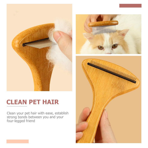 Beaupretty 4pcs Pet Comb Undercoat Rake for Cat Shedding, Dog Brush Grooming Rake, Stainless Steel Accessories
