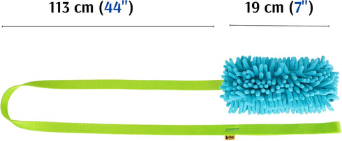 DINGO Dog Tug of War Toy - Outdoor Dog Toy with long lead for training, Shaggy Dog Toy, soft nubby-textured, noodle plush with, motivation and fun 15577, assorted colors