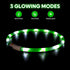 LED Dog Collar - HIGO Light Up Dog Collars, USB Rechargeable Necklace Light for Dogs Walking at Night