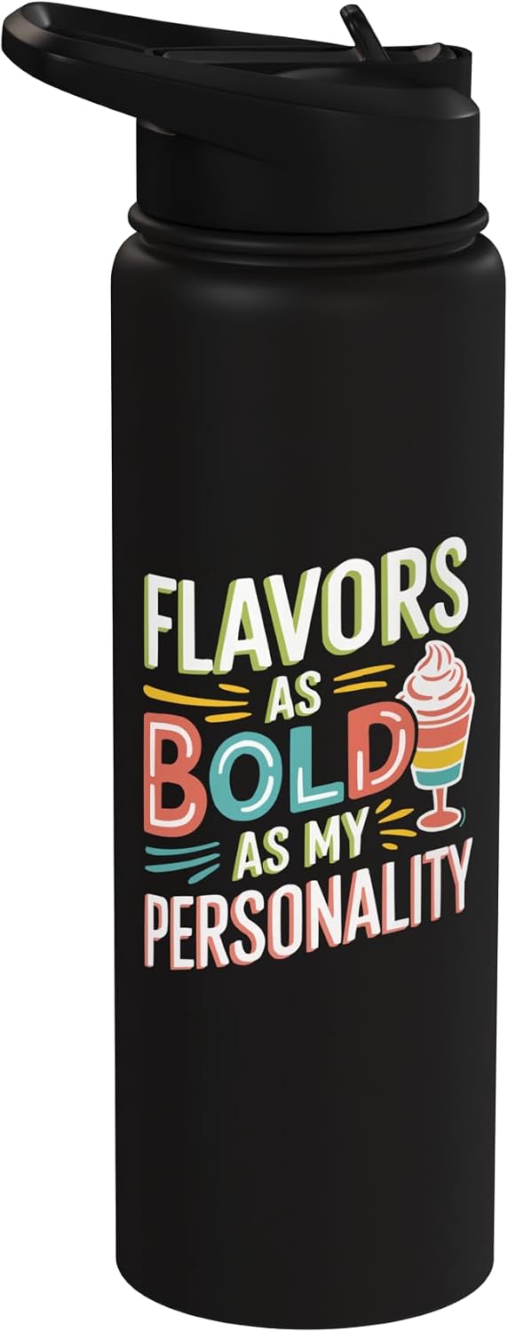 Ice Cream Sherbet Sundae Gelato SteMi Apparel Ice Cream Lover Sundae Gelato Dessert Sherbet Stainless Steel Insulated Water Bottle