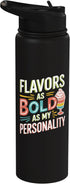 Ice Cream Sherbet Sundae Gelato SteMi Apparel Ice Cream Lover Sundae Gelato Dessert Sherbet Stainless Steel Insulated Water Bottle