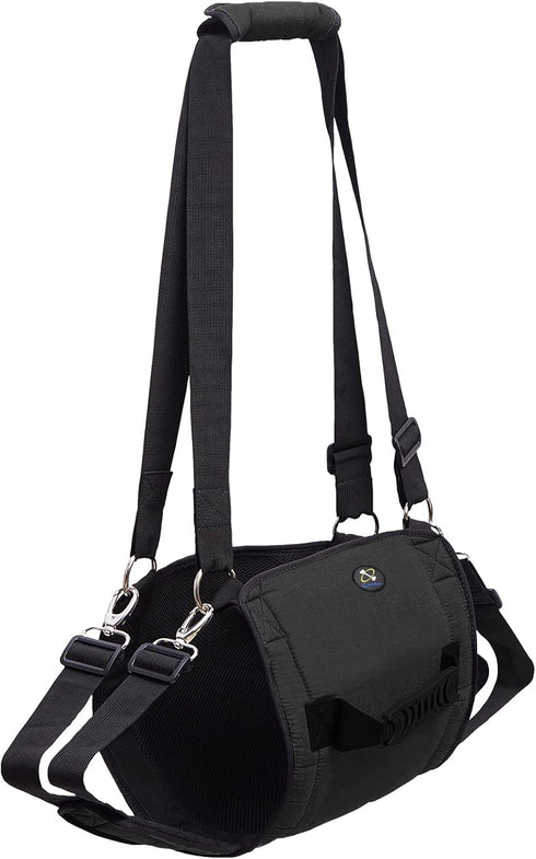 Emergency Dog Carry Sling, Pet Legs Support & Rehabilitation Harness for Senior Dogs with Joint Injuries (M, Black)