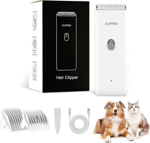 Handy Dog Cat Clippers - Professional Cordless Grooming Tools - Low Noise