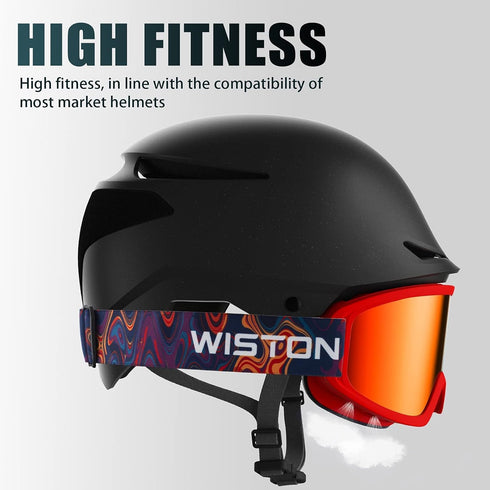 WISTON Ski Goggles, OTG Snow/Snowboard Goggles for Men, Women & Youth, 100% UV Protection