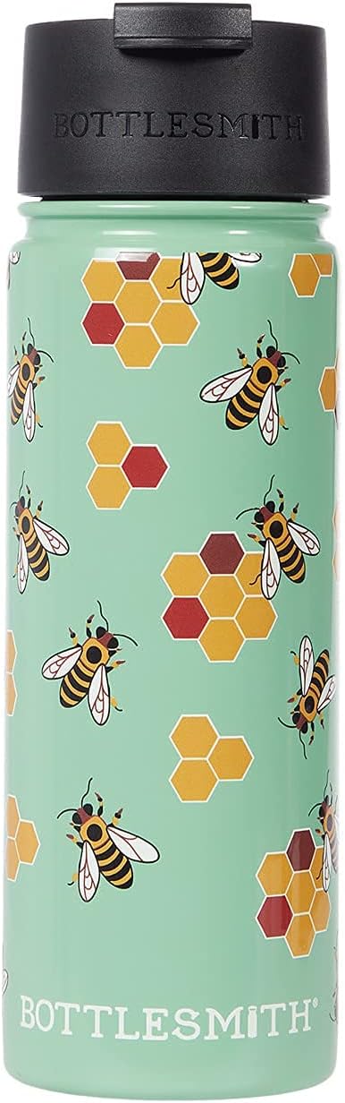 Socksmith 20 oz Seafoam Water Bottle Busy Bees One Size