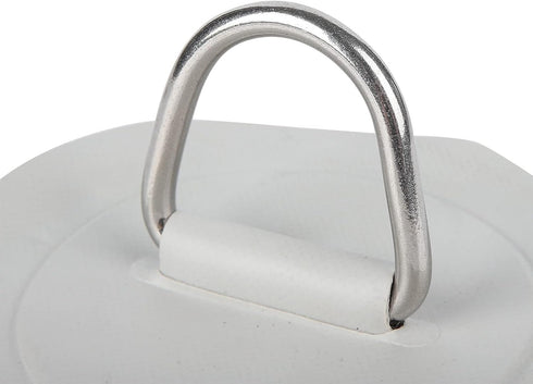 Pissente D Ring Pad, 150mm/6in Surf D Ring Patch, PVC Stainless Steel D Ring Patch for Inflatable Boat, Raft, Kayak,