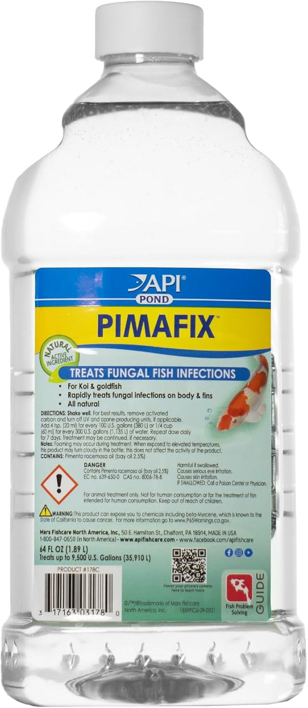 API POND PIMAFIX Antifungal Pond Fish Infection Remedy, 64-Ounce Bottle