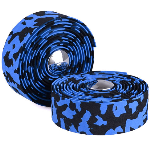 KINGOU Black & Blue Camouflage EVA Road Bike Handlebar Tape, 2PCS Per Set