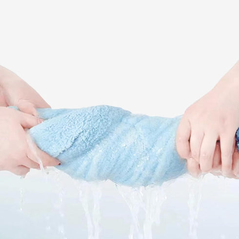 dPois Quick Dry Dog Bathrobe Hooded Absorbent Microfiber Pet Towel for Small Medium Dogs Cats After Bath Blue X-Small