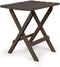 Camco 51886 Mocha Large Adirondack Portable Outdoor Folding Side Table, Perfect for