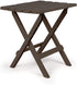Camco 51886 Mocha Large Adirondack Portable Outdoor Folding Side Table, Perfect for
