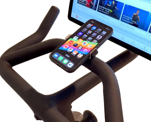 Phone Holder Compatible with Peloton Bike & Bike Plus, Secure Fit, 360 Degree Rotation for Stationary Bikes
