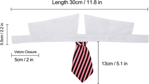 ZTON Pet Bowtie, Handcrafted Adjustable Formal Collar Neck Tie for Dogs & Cats (S, Black Stripe)