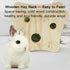 Copfeu Chinchillas, Rabbit Hay Feeder, Wooden Grass Feeder with Vegetable Holders for Rabbits Guinea Pigs Pet Self