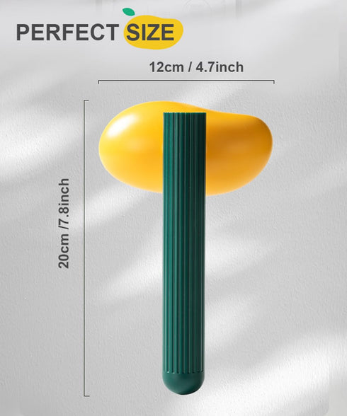 Cute Mango Self Cleaning Dog & Cat Brush for Shedding and Deshedding, Deep Cleaning Pet Brushes