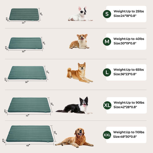 BALANCE Dog Crate Pad, Washable Water-Resistant Foam Mat for X-Large Dogs, Dog Cage Pad