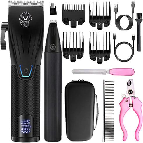 VOTMONI Professional Dog Grooming Kit Low Noise Pets Paw Trimmer Electric Hair Trimmers