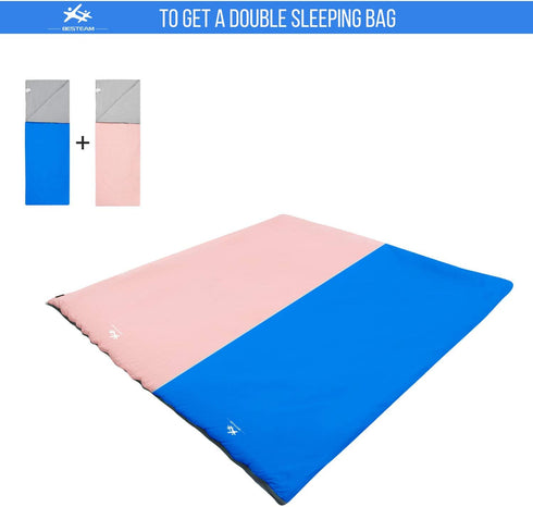 Warm Weather Sleeping Bag - Portable Waterproof Lightweight for Kids, Teens, Adults Camping