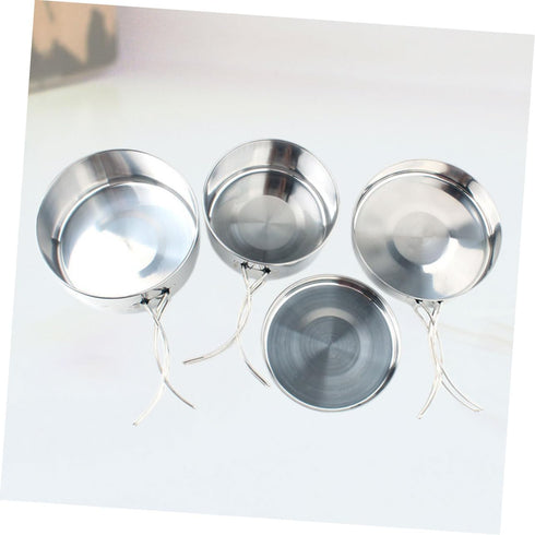 4pcs Set Backpacking balacoo Portable Stainless Steel Camping Cookware Combination Cooking Outdoor Cooking Hiking