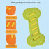 Fumzen Dog Toy TPR Teeth Grinding Bone Anti Bite Interactive Training Dog Toy Bite Dog Bone Dog Soothing Tool (Green)