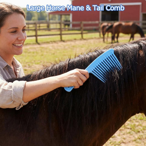 13-Piece Set Set Horse Grooming Kit, Horse Brush with Organizer Bag Complete Care, Mane Braiding Kit, Brushes & Curry
