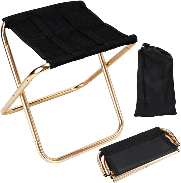 Junwapy Mini Camp Stool Lightweight Folding Camping Stool Portable Outdoor Chair Foot Rest