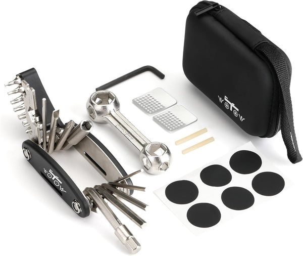 WOTOW 21 in 1 Bike Repair Tool Kit - Portable Mountain Bicycle Multitool with Hex Key Wrench & Tire Lever