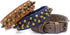 Spiked Dog Collar, Adjustable Pu Leather Pet Collars with Mushroom Rivet Studs for Cats and Dogs (L, Navy)