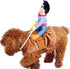 ISMARTEN Cowboy Rider Dog Costume for Dogs, Knight Style with Hat, X-Large