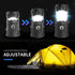 LED Camping Lantern, Solar and Rechargeable, Portable Light for Daily, Camp, Hiking, Emergency, Black